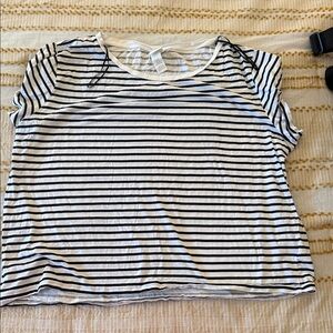 Classic Blue & White Striped Women's Tee